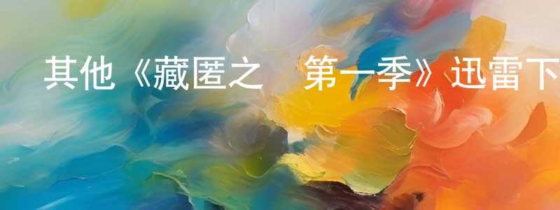 陳贊贊發布其他《藏匿之處第一季》迅雷下載/在線觀看/百度云-都市/情感-美劇天堂